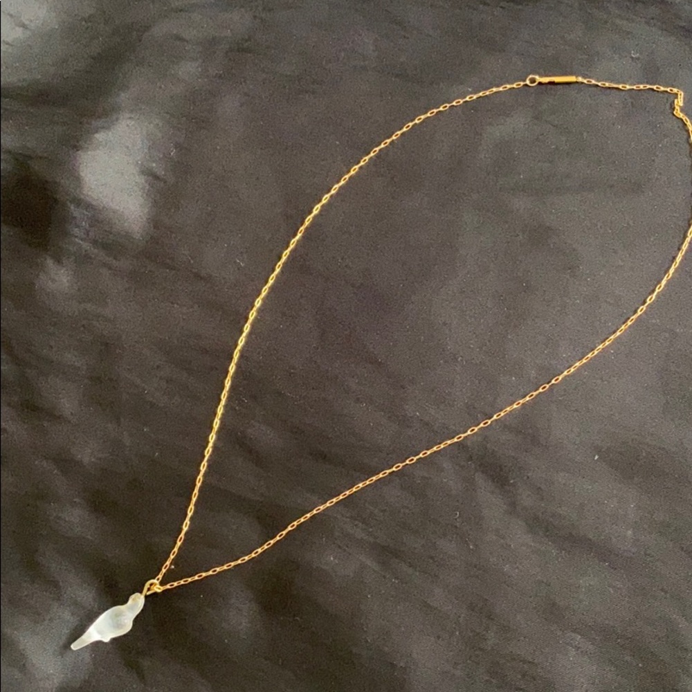 Gold plated necklace with bird pendant
